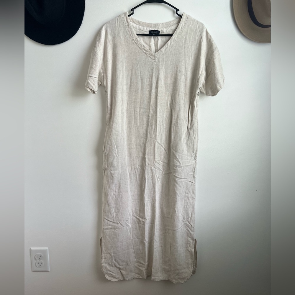 Roolee Neutral Lagenlook Dress Maxi